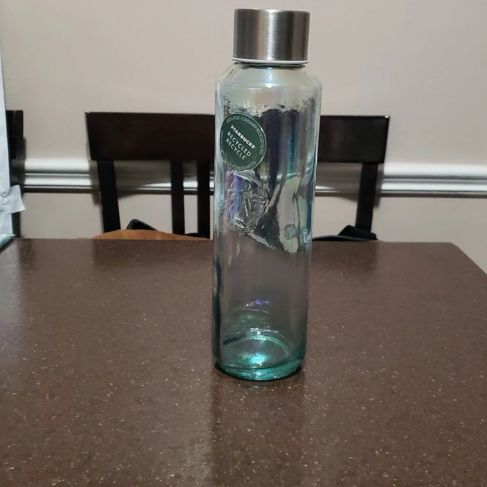 Starbucks Iridescent Recycled Glass Water Bottle 20 Fl Oz  - Picture 3 of 3